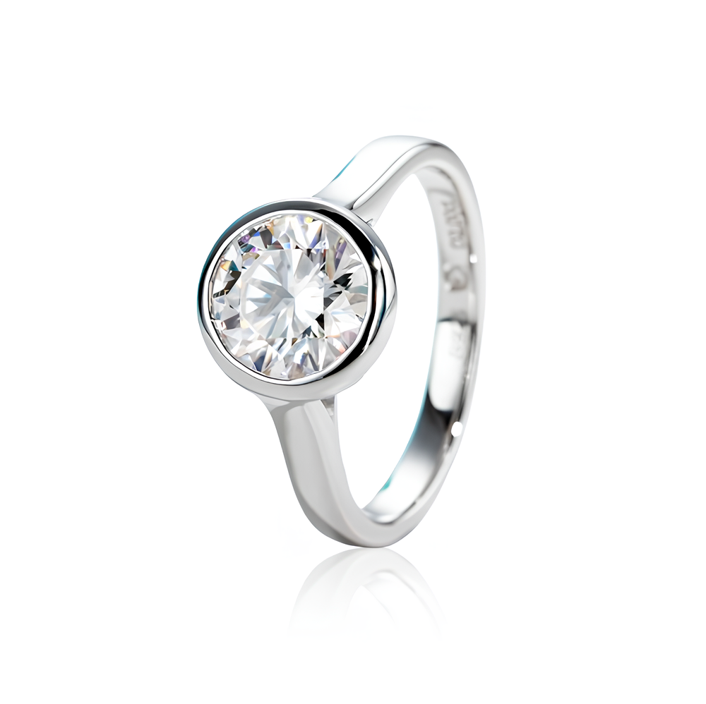 Anel Ponto de Luz Moissanite