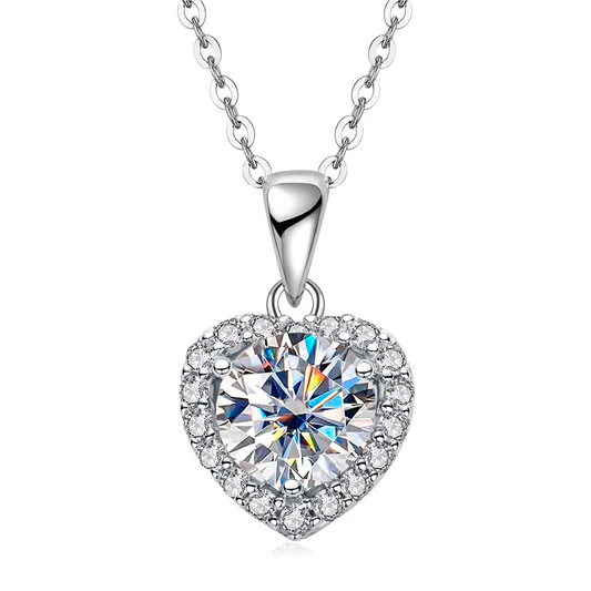 Colar Ponto de Amor Moissanite Cravejado