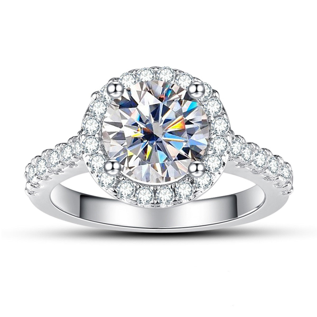 Anel Coroa Brilhante Moissanite Cravejado - Loratta 