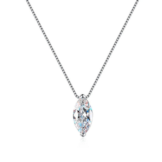 Colar Bella Marquise Moissanite em Prata - Loratta 